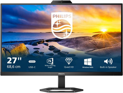 Philips 27E1N5600HE - 27 Zoll QHD USB-C Monitor, Webcam, höhenverstellbar, Lautsprecher (2560x1440,