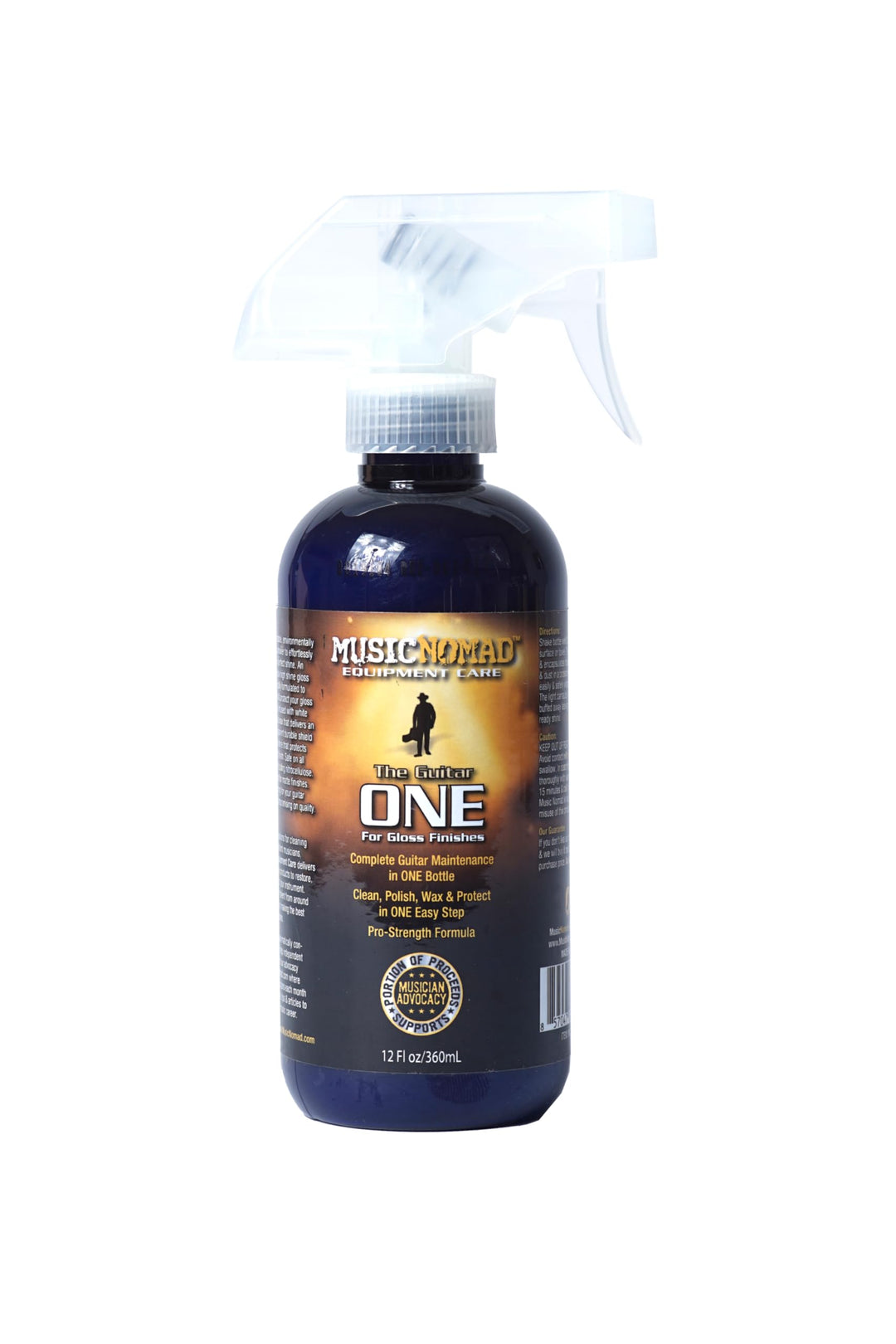 MusicNomad Tech Size The Guitar One Reinigungsmittel für Gitarren, 12 oz 360 ml (1er Pack), 360 ml (