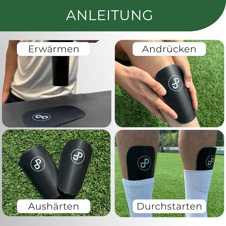 JDP Premium Schienbeinschoner, Individuell anpassbare Schienbeinschoner Fussball Herren, Mini Schien