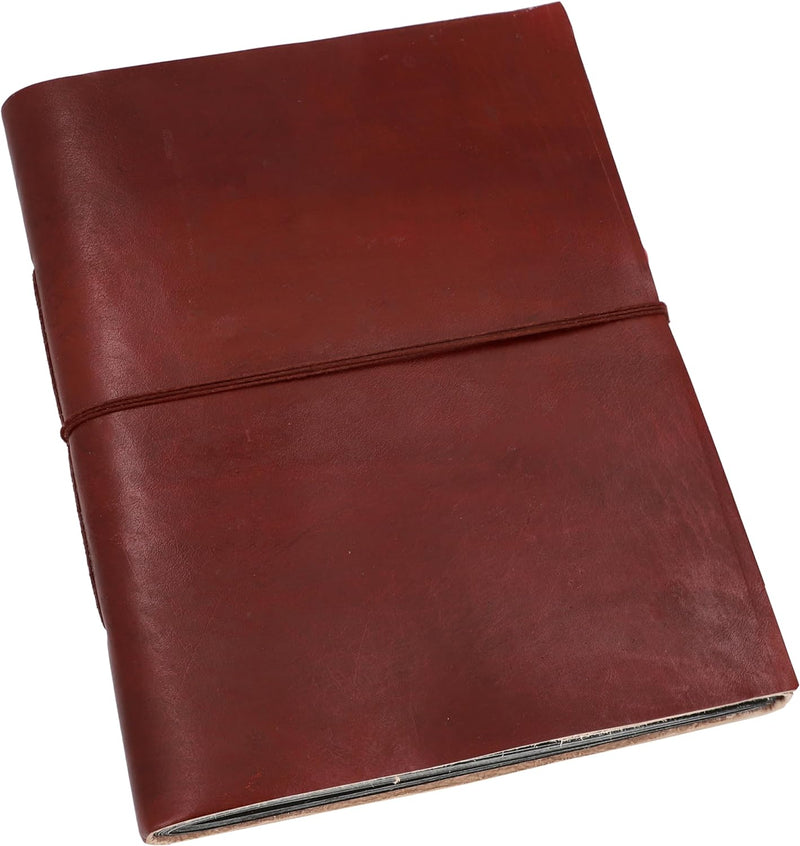 Gusti Fotoalbum Leder - Mila Ledereinband handgeschöpftes Papier Fotobuch Braun