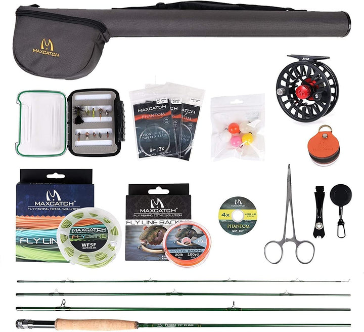 MAXIMUMCATCH Premier Fliegenrute und Avid Rolle Combo komplete 9&
