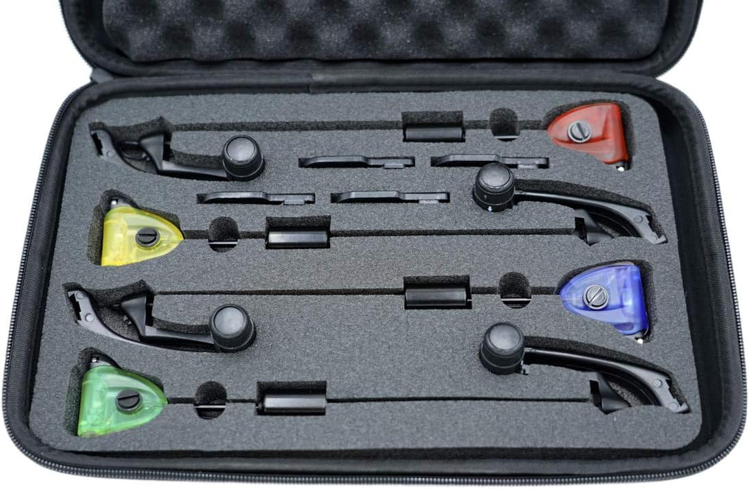Carpon® Bissanzeiger Swinger Set Serie für Karpfenangeln im Fall Rote Blaue gelbe (grüne) Farbe 4 Sw