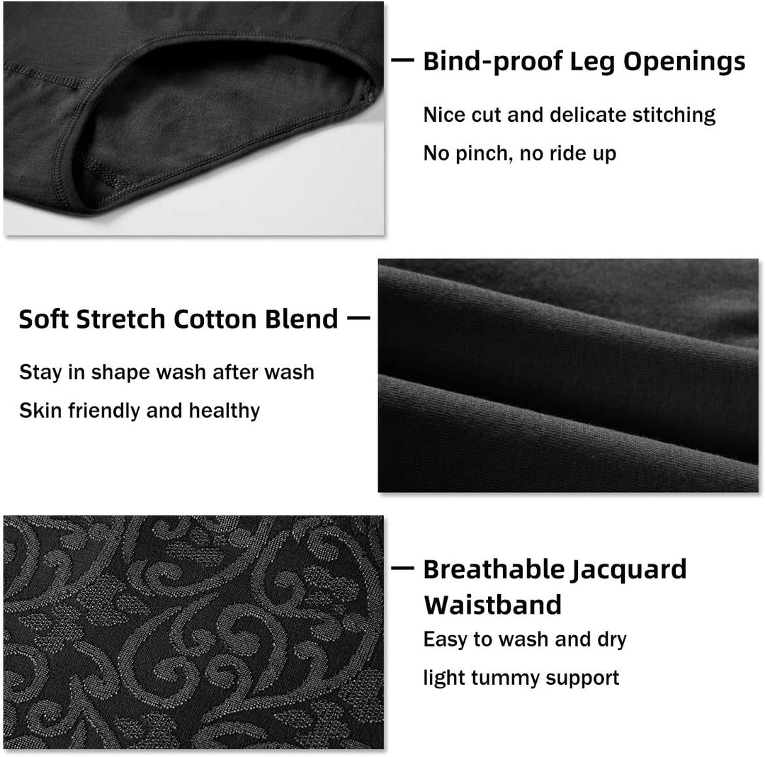 YaShaer Unterhosen Damen Baumwolle Hohe Taille Slips Hoher Taillenslip für Frauen Mehrpack, M Mehrfa