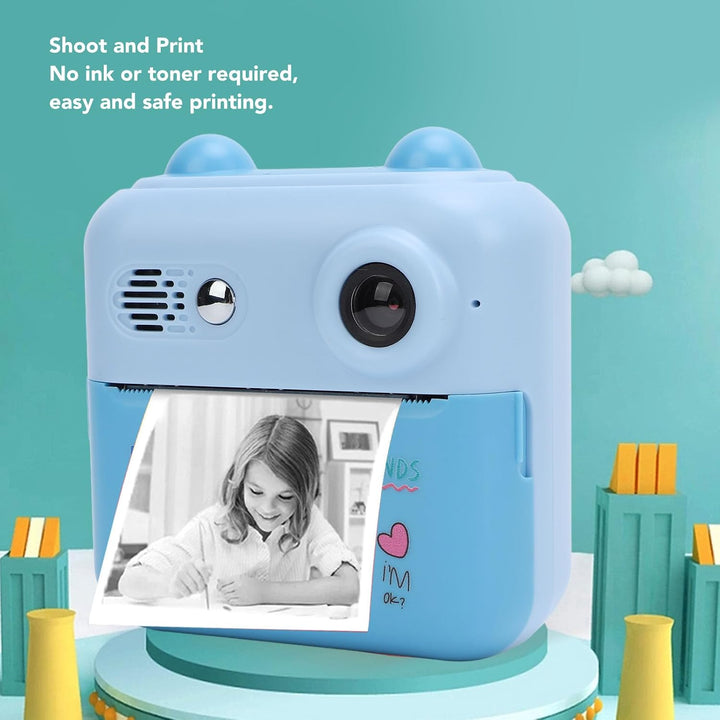 Kinder Digitalkamera 50 Megapixel Full HD mit 2,4 Zoll Display, 16x Zoom, Tintenlosem Druck und Lang