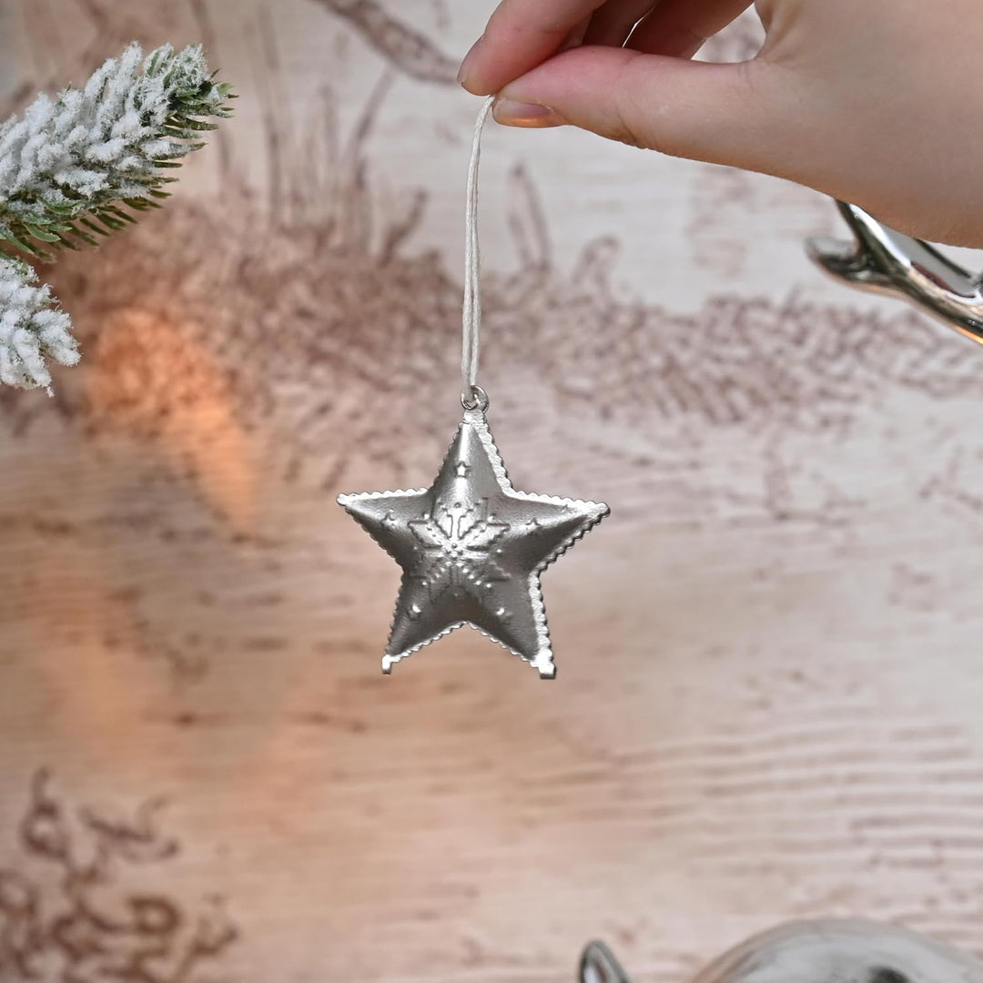 Valery Madelyn Metallanhänger mit Weihnachtsglocken 24er Set 5cm Weihnachtsanhänger Herz Stern Baum