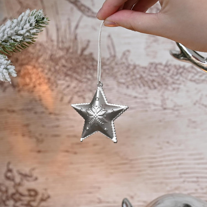 Valery Madelyn Metallanhänger mit Weihnachtsglocken 24er Set 5cm Weihnachtsanhänger Herz Stern Baum