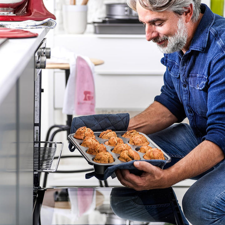 KitchenAid Bakeware Muffinblech aus aluminisiertem Stahl, PFAS-frei, antihaftbeschichtet, ofenfest,