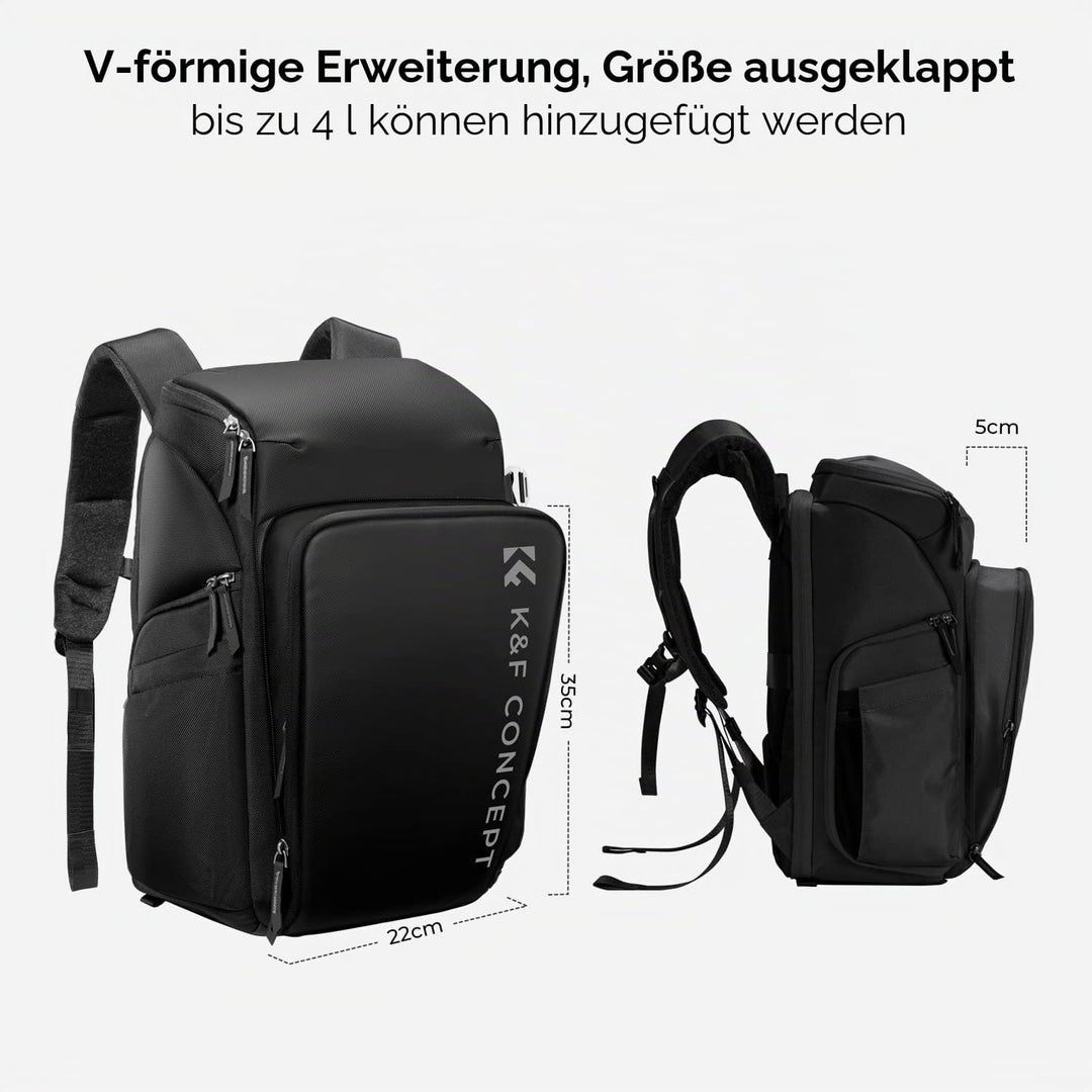K&amp;F CONCEPT Kamerarucksack, Fotorucksack für Fotografen, Kamerarucksack mit 15.6 Zoll-Laptopfach, ko