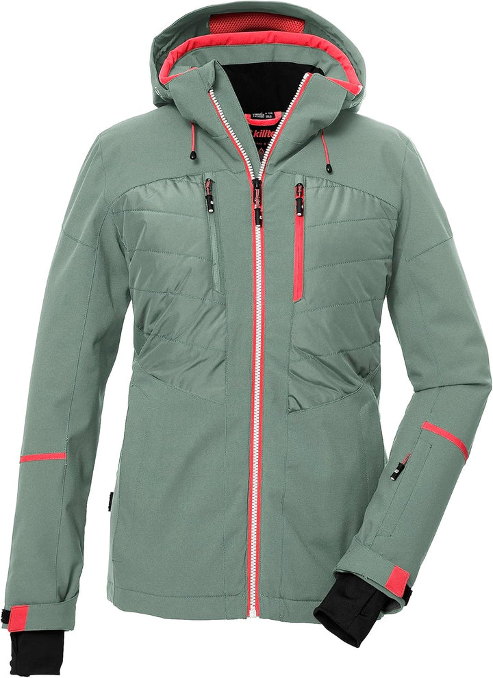 Killtec Damen Ksw 86 Wmn Ski Jckt Skijacke/Funktionsjacke mit abzippbarer Kapuze und Schneefang 42 g