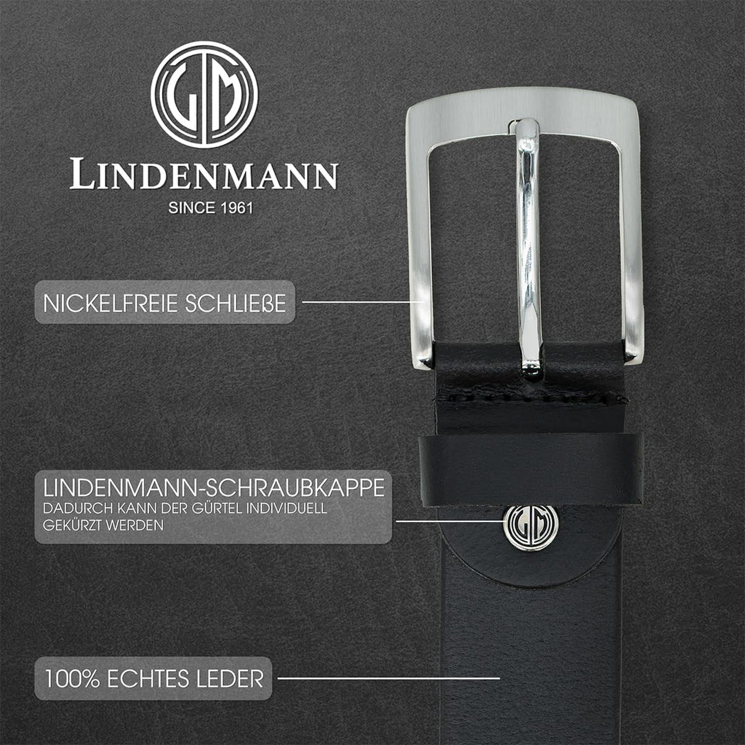 LINDENMANN Gürtel XXL bis zur Überlänge 170 cm Bundweite 90 cm Gesamtlänge 105 cm W 35.4 M, Bundweit