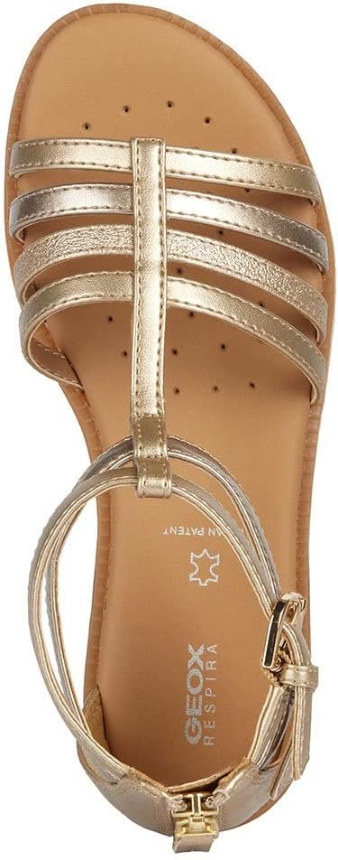 Geox Mädchen J Karly Girl Sandal 28 EU Platinum, 28 EU Platinum