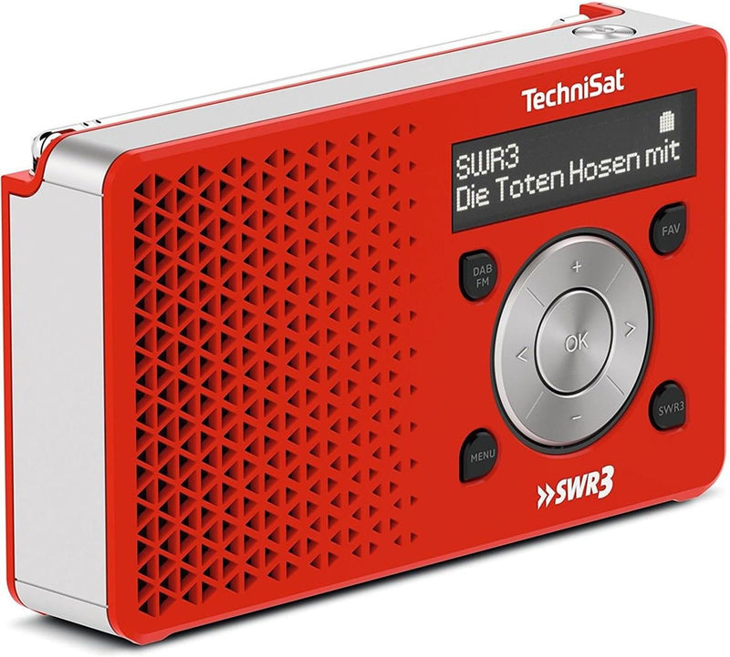 TechniSat Digitradio 1 SWR3-Edition DAB Radio (klein, tragbar, mit Lautsprecher, DAB+, UKW, Favorite