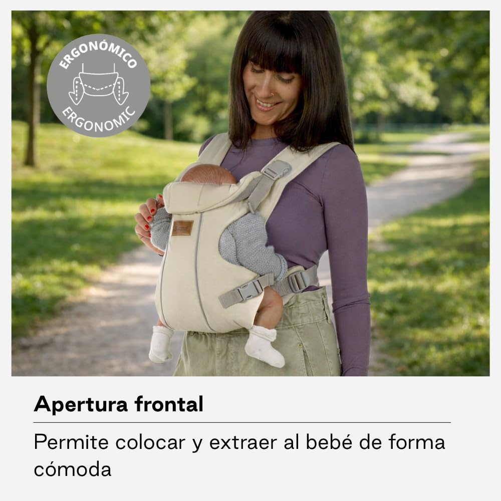 Jané Dual, ergonomische Babytrage, von Geburt bis 15 kg, 3 Positionen, atmungsaktiv und gepolstert,