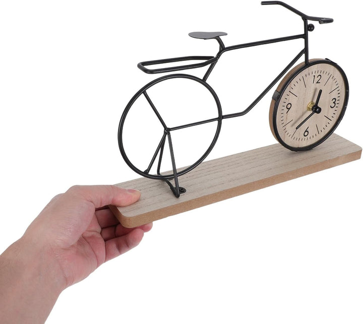 Toyvian Vintage Fahrrad Uhr Präzisem Analogwerk Kreative Schreibtisch Uhr für Regal und Kaffeetisch