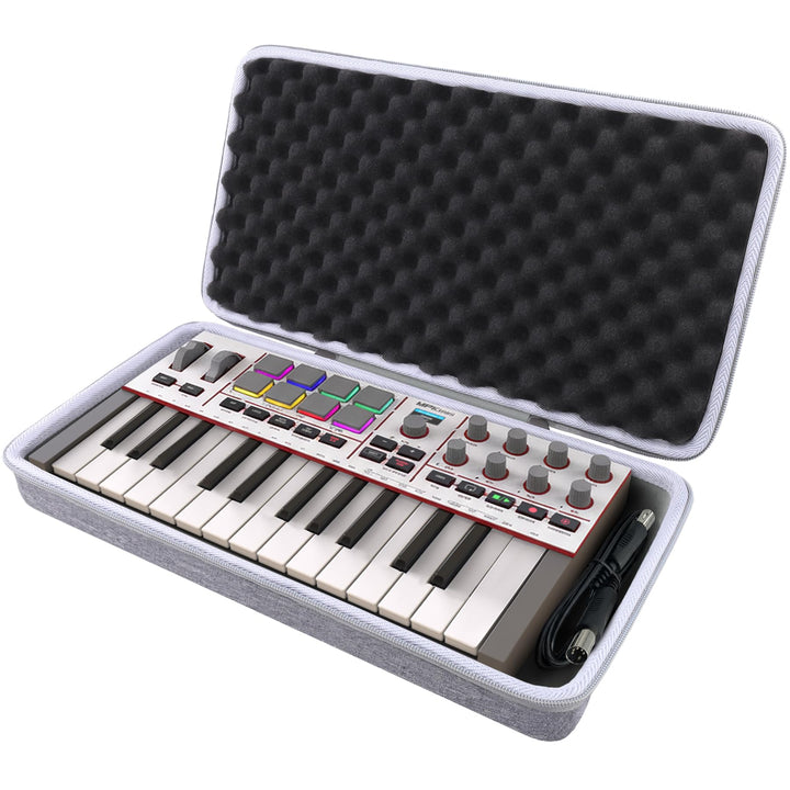 co2CREA Case Hart reiseschutzhülle Etui Tasche für Akai Professional MPK Mini IV USB-C MIDI Keyboard