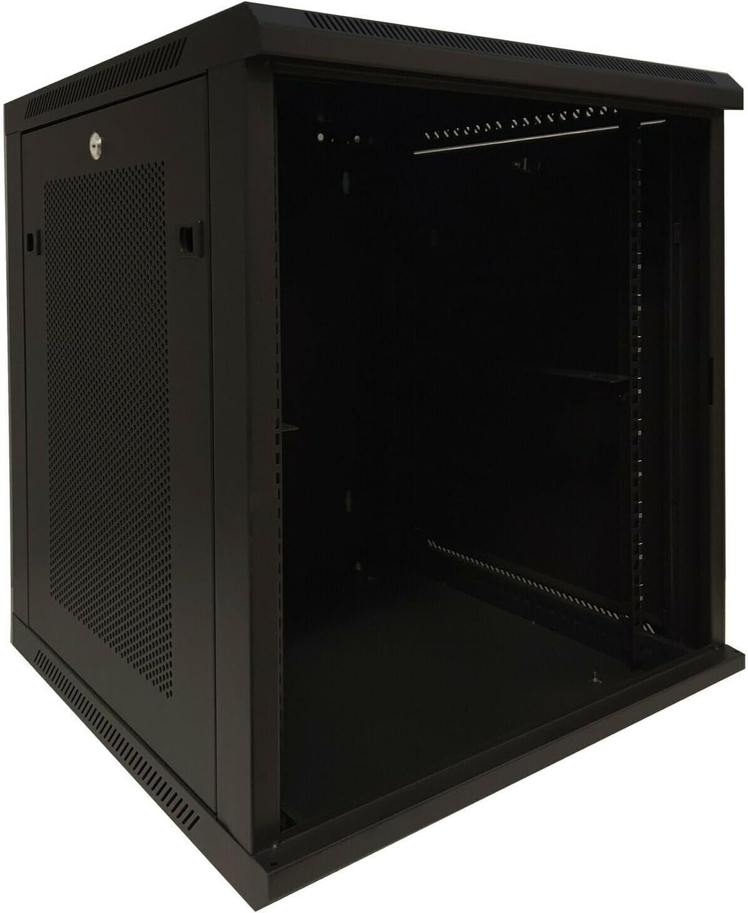 DSIT 12HE Serverschrank - 19 Zoll Wandgehäuse mit Glastür und Perforierte Seitenwände (BxTxH) 600 x