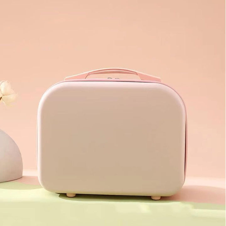 Kosmetikkoffer Hartschale 14 Zoll, Beautycase mit Gummiband &amp; Netzfach, grosser Reise Make up Koffer