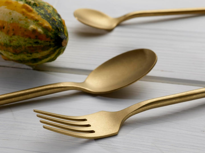 ECHTWERK Tafelbesteck Malou, Stonewashed champagne, 16-teilig, Essbesteck für bis zu 4 Personen, Hoc