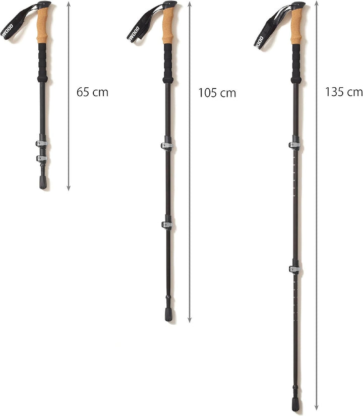 Steinwood Premium Carbon Wanderstöcke - Trekkingstöcke - extra leicht, verstellbar mit Teleskop und