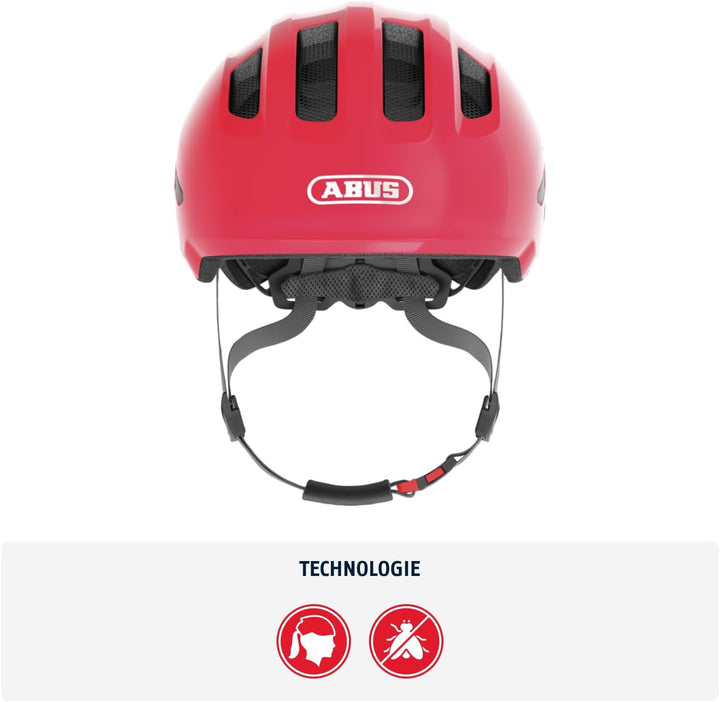 ABUS Kinderhelm Smiley 3.0 - Fahrradhelm mit tiefer Passform, kindergerechten Designs & Platz für ei