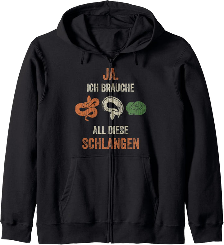 Lustige Schlangen-Züchter Schlangenbesitzer Geschenk Kapuzenjacke