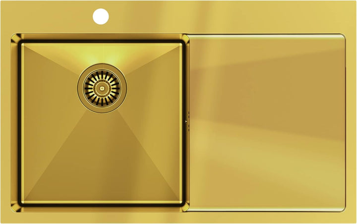 QUADRON | RUSSEL 111 | Einbeckenspüle | Masse: 78 x 48 x 20 cm | Passt in eine Schrankbreite: 45 cm
