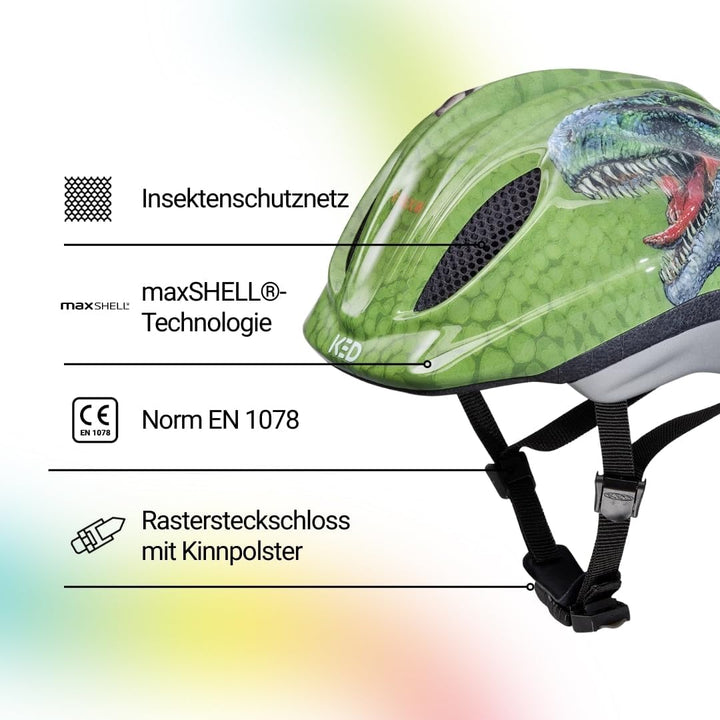 KED Kinderhelm Meggy II Originals SM (49-53 cm) T-Rex, SM (49-53 cm) T-Rex