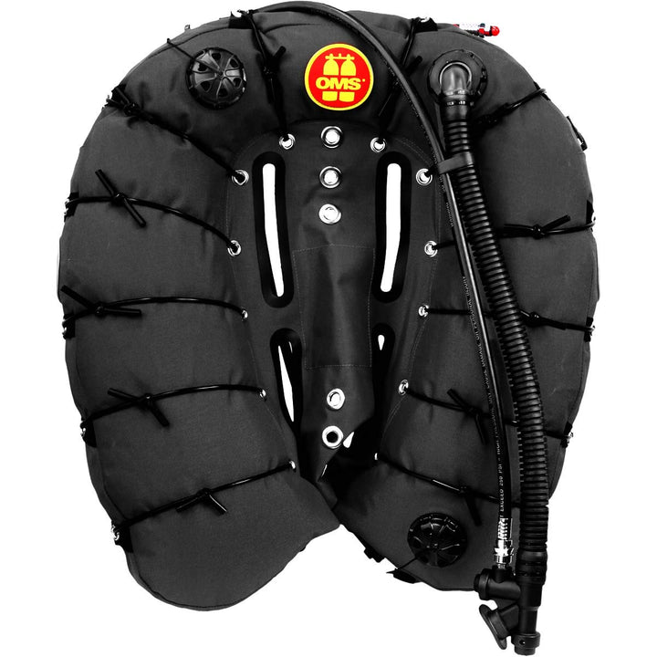 OMS Doppeltes Bungee-Seil, technischer BCD. Schwarz Winggrösse 60lbs.(27Kg), Schwarz Winggrösse 60lb