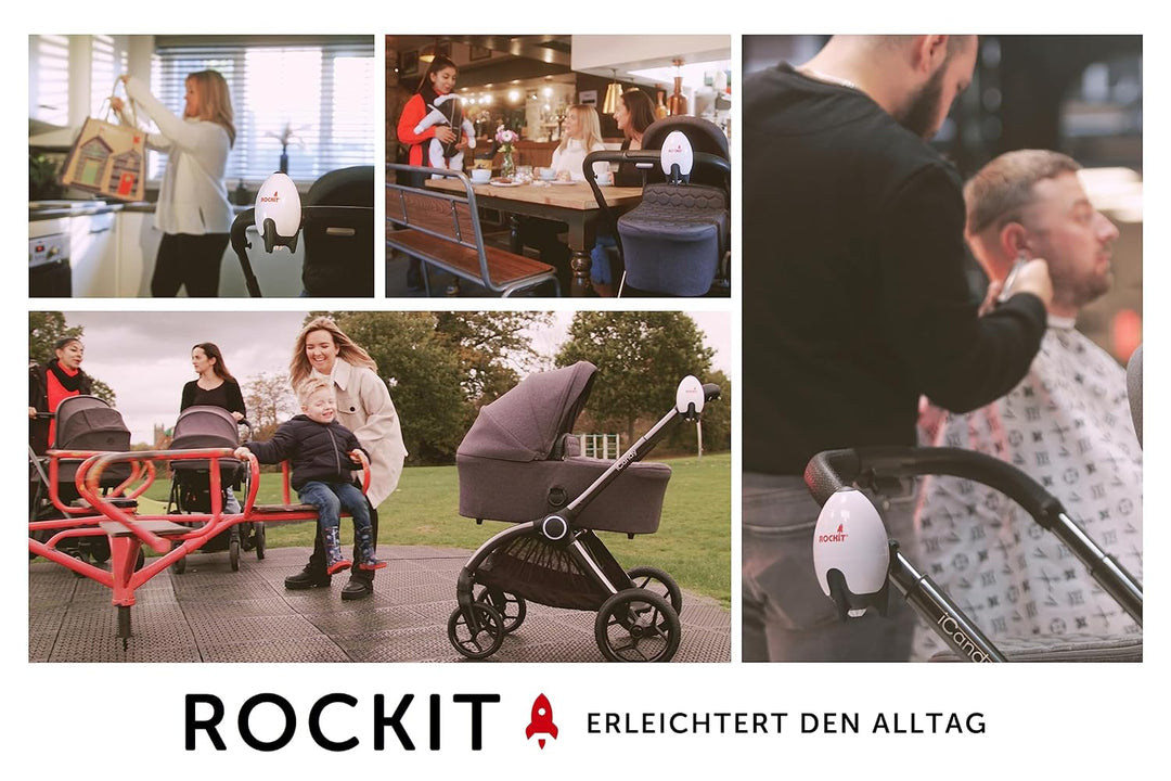 ROCKIT Kinderwagenschaukler -Das Original- Baby Rocker Rakete (wiederaufladbar) stufenlos verstellba
