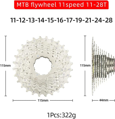 CYSKY 11 Fach Kassette 11-25T/11-28T/11-32T/11-36T/11-40T/11-42T/11-46T/11-50T Kassette Fit für Moun