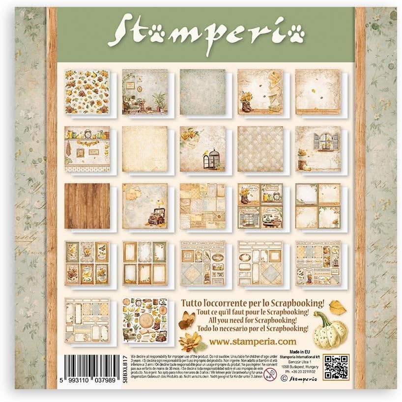 Stamperia - Scrapbook Paper Pad for Scrapbooking, Albums, Card Making, Bullet Journalling and More,