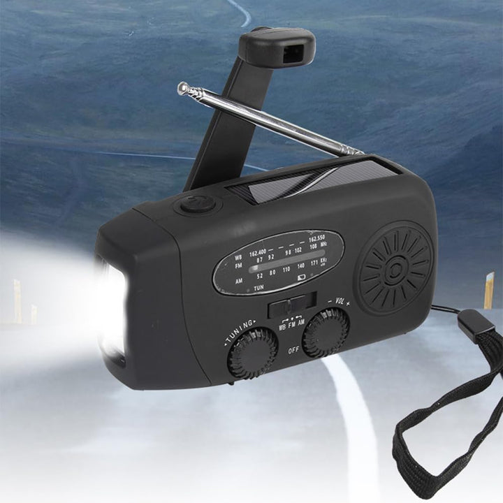 Notfall-Handkurbelradio mit LED-Taschenlampe für Notfälle, tragbares AM/FM-NOAA-Wetterradio, Dynamor