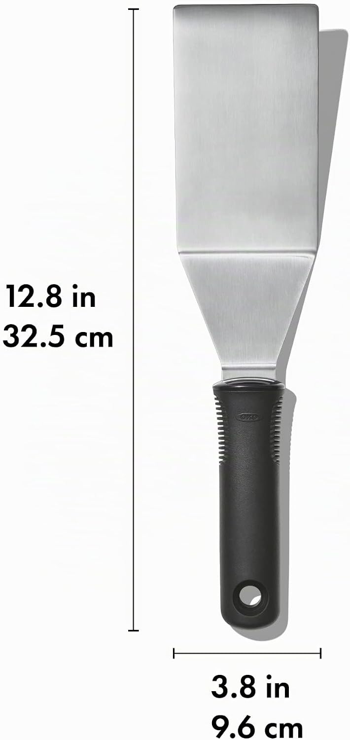 OXO Good Grips Grill-Pfannenwender, Schwarz Professional Edelstahl, Professional Edelstahl