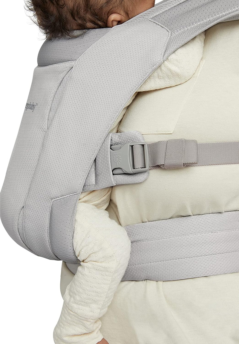 Ergobaby Embrace Soft Air Mesh Babytrage für Neugeborene ab Geburt, 2-Positionen Bauchtrage Baby Tra