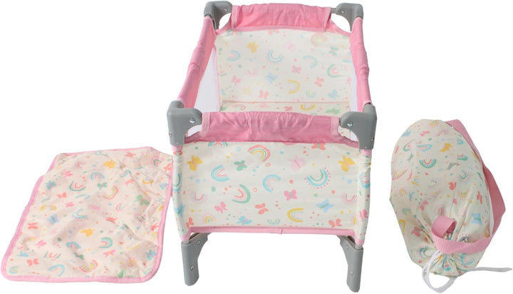 Bayer Chic 2000 - Reisebett für Baby-Puppen bis 48 cm, Puppenbett, Puppenreisebett, Puppenmöbel, Sch