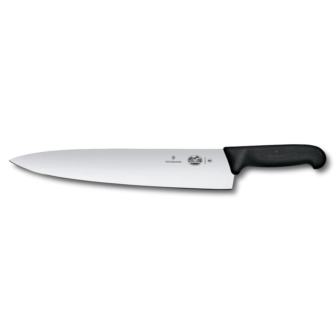 Victorinox Fibrox Kochmesser, Breites Universalmesser für Fleisch, Fisch, Gemüse und Kräuter, 31 cm,