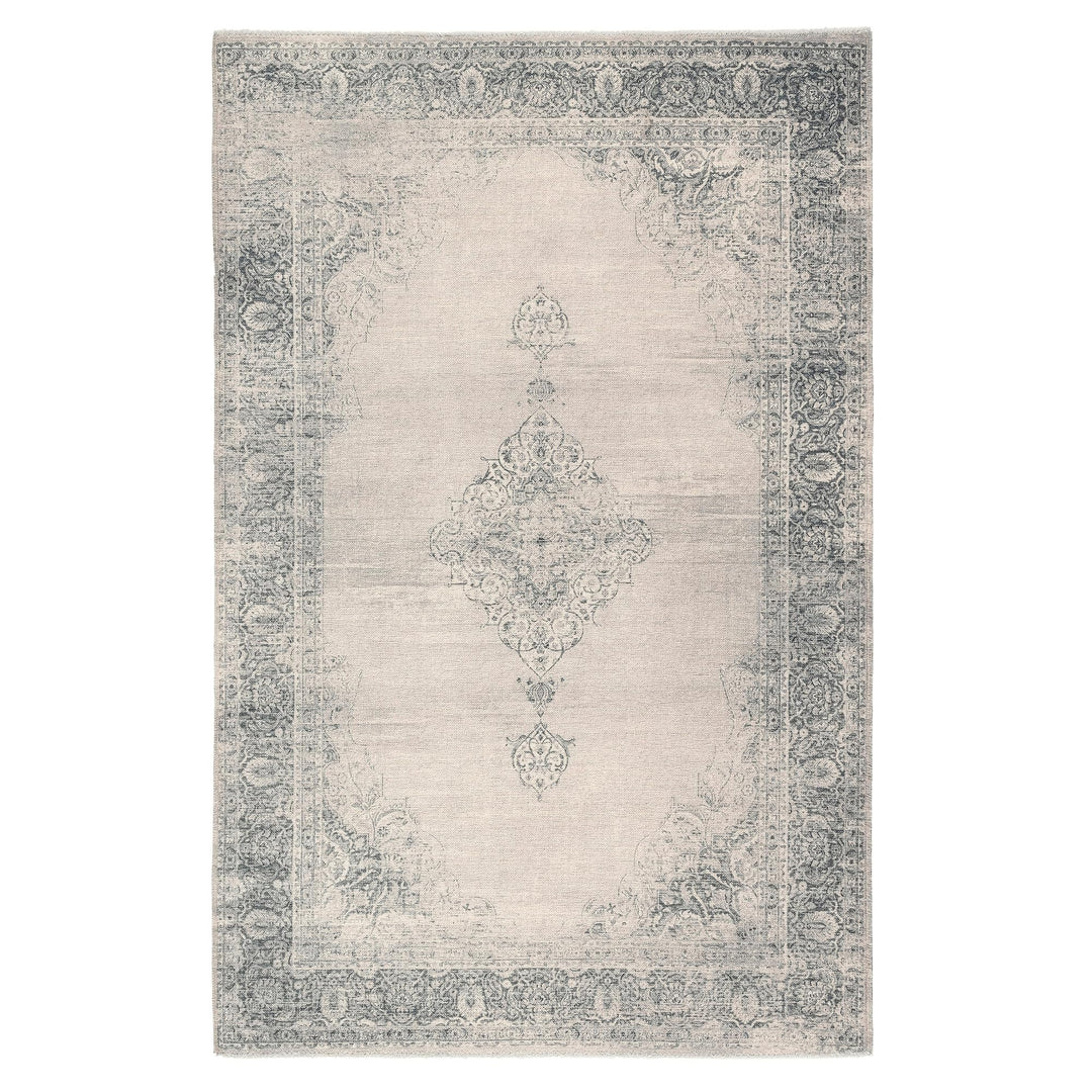TESSO LIVING Kelim Vintage Teppich Laufer Creme 80 X 145 cm, Waschbar Boho Teppich Super Soft, Moder