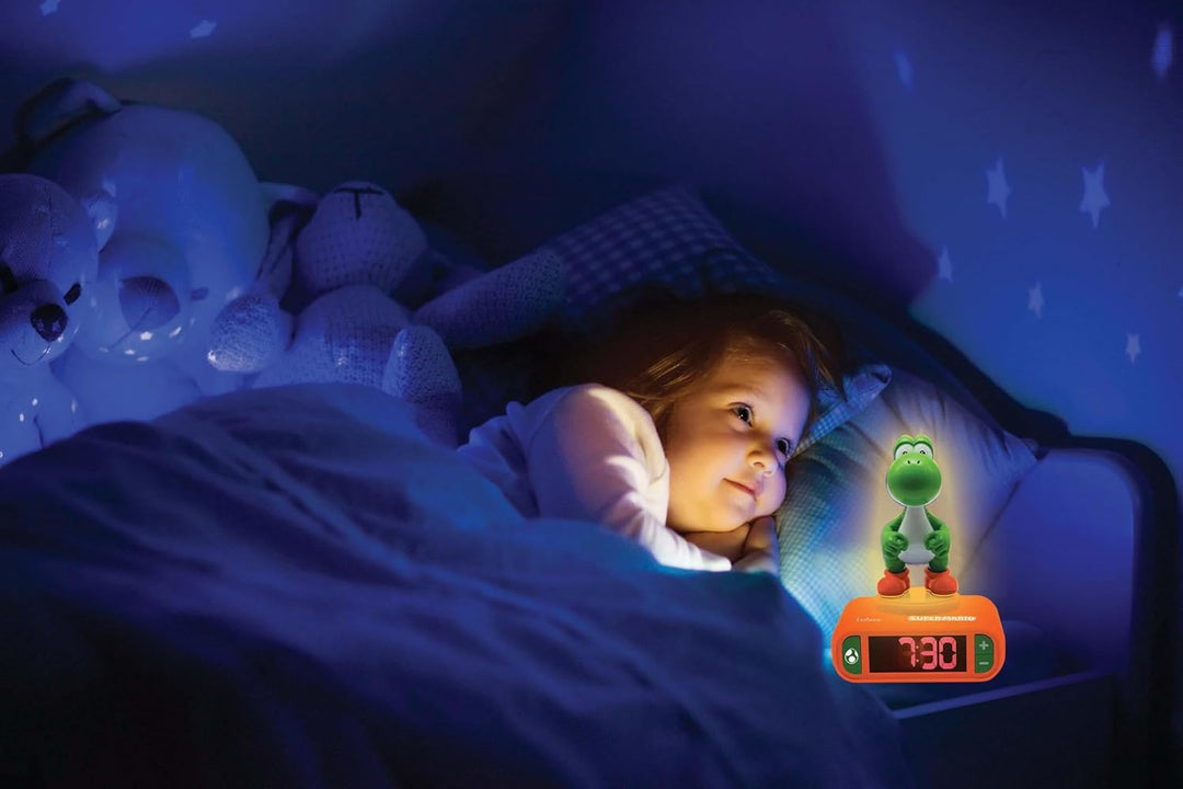 Lexibook - Nintendo Super Mario Wecker - Super Mario Soundeffekte - Jungen Wecker - mit Snooze - Ora