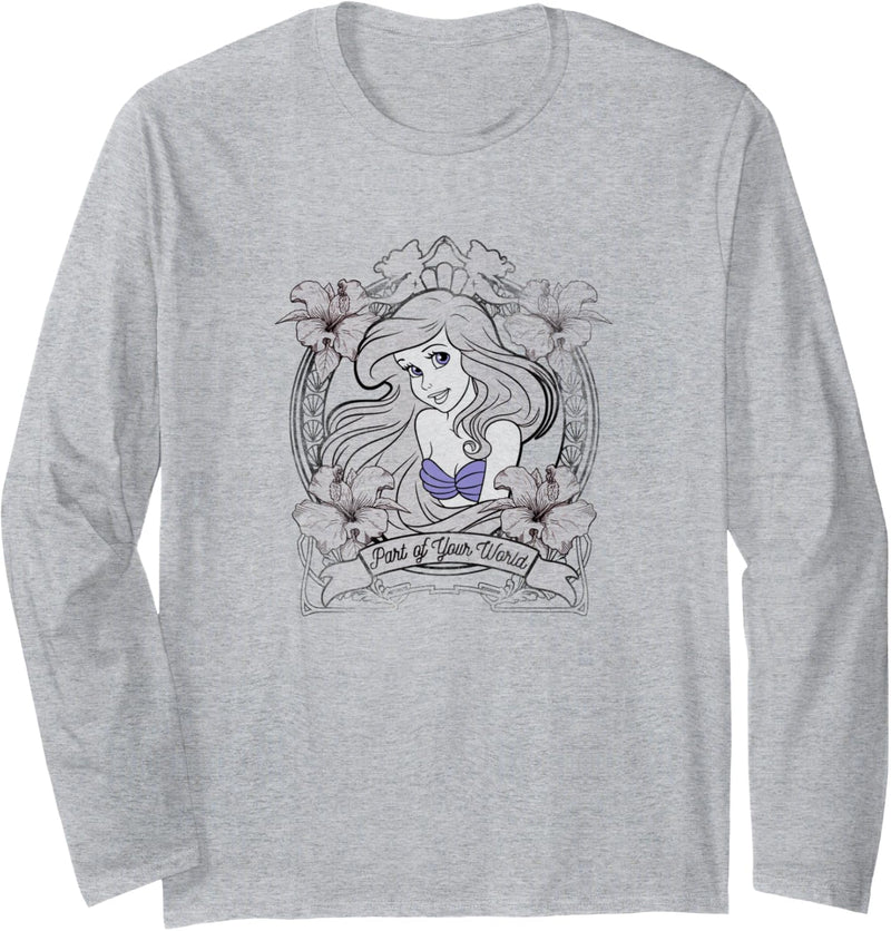 Disney The Little Mermaid Ariel Border Part Of Your World Langarmshirt