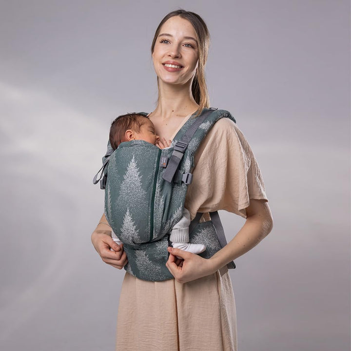 Love & Carry ONE Babytrage für Neugeborene (Forest), Forest