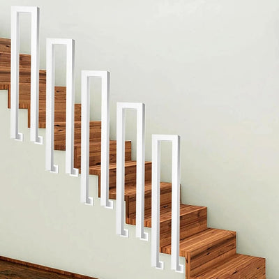 Treppengeländer Innen, U-FöRmige GeläNder Treppe, 35-110cm Handlauf Treppe,Metal GeläNder Drinnen/Ra