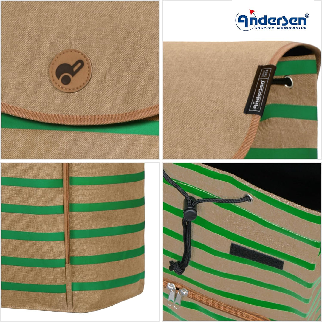 ANDERSEN Einkaufstrolley - Scala Shopper Eske grün 47 L Handwagen, modern, nachhaltig, Shopping, kla