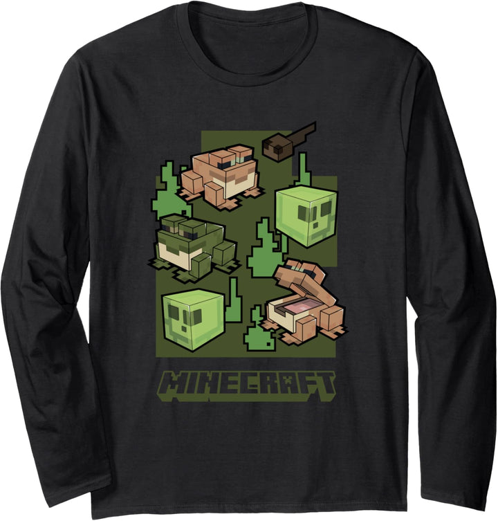 Minecraft Wild Frogs And Slimes Hanging Around In Swamp Langarmshirt