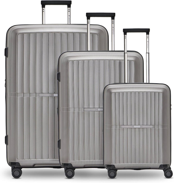 Pactastic Ultra leicht Hartschalen Koffer-Set 3-teilig | Robustes Polypropylen Material | mit Dehnfa