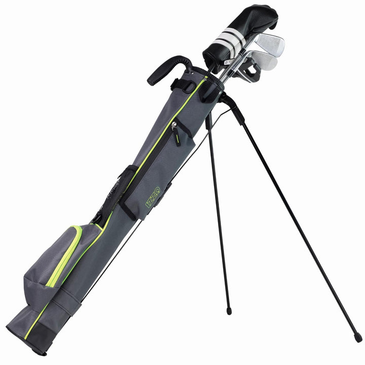 Izzo Golf-Sonntags-Standtaschen, leicht, Golf-Standtasche, Sonntags-Tasche Grau/Limette, Grau/Limett