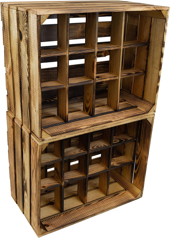 Kistenkolli Altes Land Weinregal Mix Regalkiste Flaschenablage Weinregal Apfelkiste/Weinkiste Weinsc