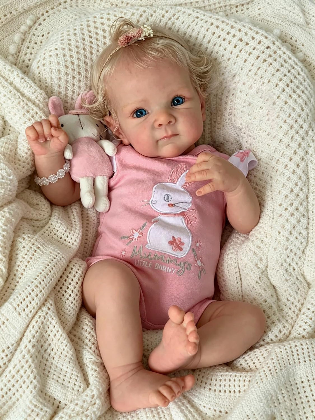 Zero pam Reborn Baby Vollsilikon Lebensecht,Reborn Baby Mädchen, 48CM Lebensechte Babypuppen Wie Ech