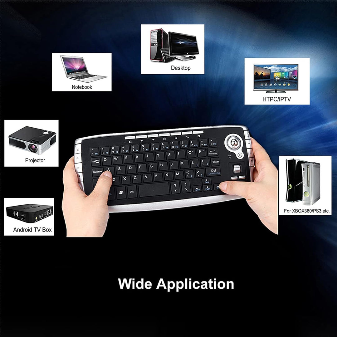 E30 2,4 GHz Wireless Keyboard mit Trackball Maus Scrollrad Fernbedienung für Android TV BOX Smart TV