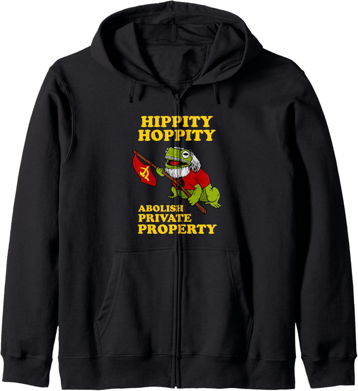 Hippity Hoppity Abschaffen Privateigentum - Frog Meme Kapuzenjacke