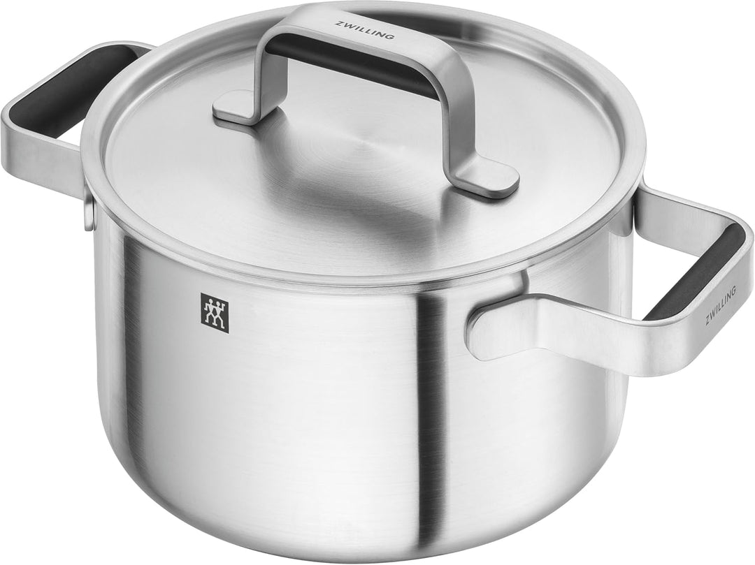ZWILLING PURE Kochtopfset, 5-tlg, 18/10 Edelstahl, Stay-Cool-Griffe, Spülmaschinengeeignet, Integrie